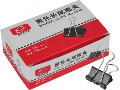 彩盒装黑色长尾票夹 型号：1005