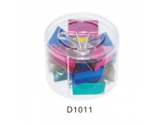 筒装金属彩长尾夹 型号：D1011