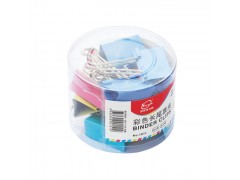 筒装金属彩长尾夹 型号：D1015