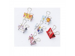 吸卡装花色长尾夹 型号：F1031