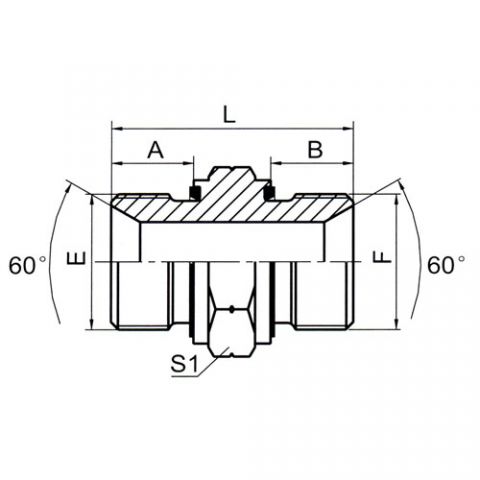 英管螺纹 60°锥面密封接头