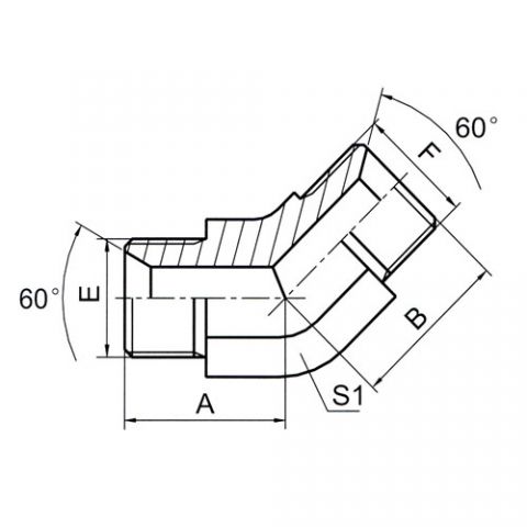 英管螺纹 60°锥面密封接头
