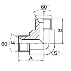 英管螺纹 60°锥面密封接头