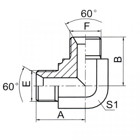 英管螺纹 60°锥面密封接头