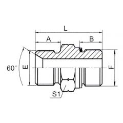 英管螺纹 60°锥面密封接头