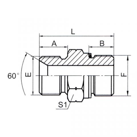 英管螺纹 60°锥面密封接头