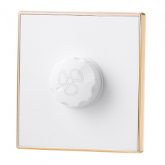 86型调速开关 大板金边雅白/雅白色