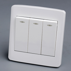 86型三开双控 玉兰白系列