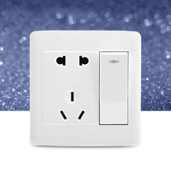 86型一开五孔单控 玉兰白系列