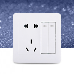 86型二开五孔单控 玉兰白系列