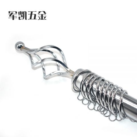 批发定制窗帘杆北欧式罗马杆银色窗帘轨道滑道