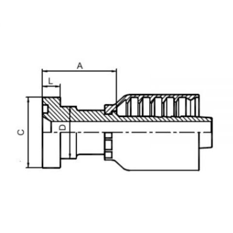 SAE 法兰 3000 PSI 一体式
