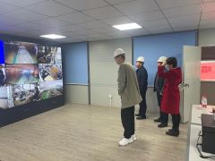 市环卫处和市政公用投资领导来码头考察调研