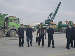 市交警局纪委领导来豪城码头调研宁波城建土处置流程