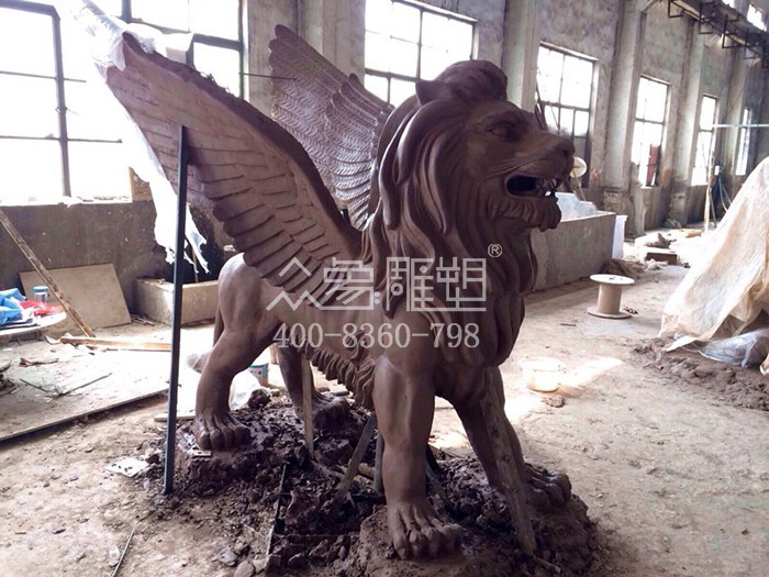 張家港某樓盤(pán)飛獅雕塑