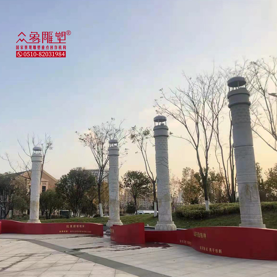 常州運(yùn)河文化風(fēng)光帶卷軸雕塑